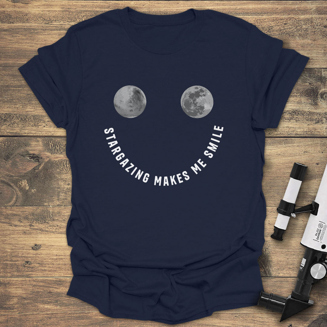 Stargazing Makes Me Smile - Navy T-Shirt