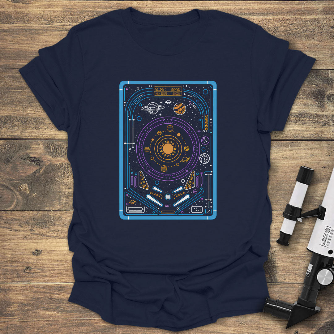 Solar System Pinball - Navy T-Shirt