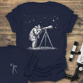 Winter Stargazing Observer - Navy T-Shirt