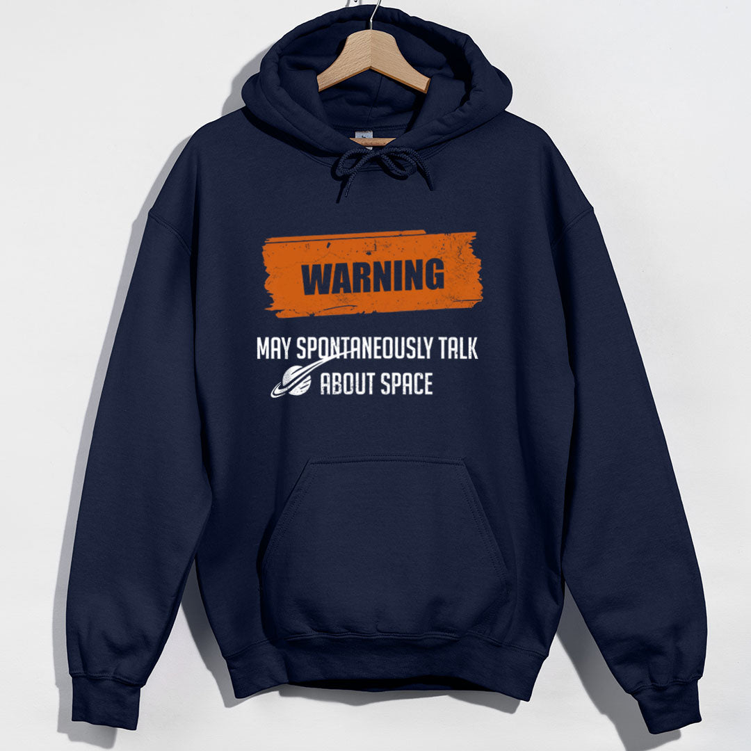 Warning: Spontaneous Space Talks Hoodie - Navy Hoodie