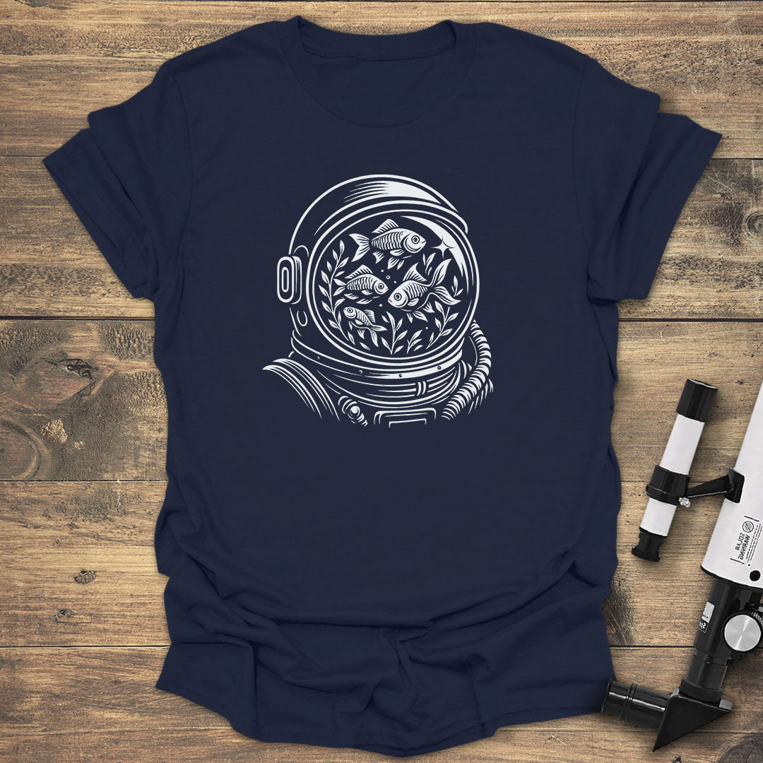 Astronaut Aquarium Helmet - Navy T-Shirt