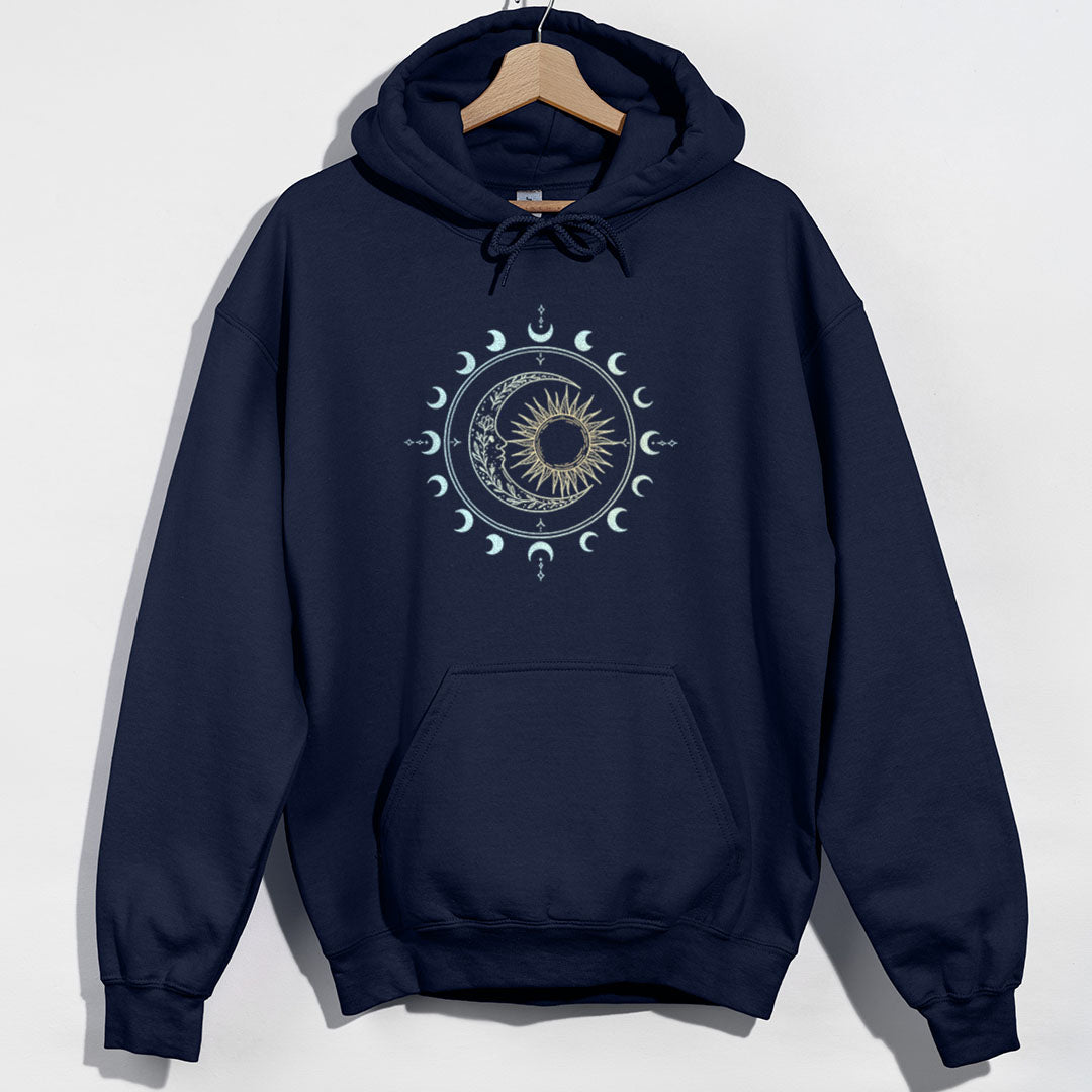 Celestial Sun and Moon Hoodie - Navy Hoodie