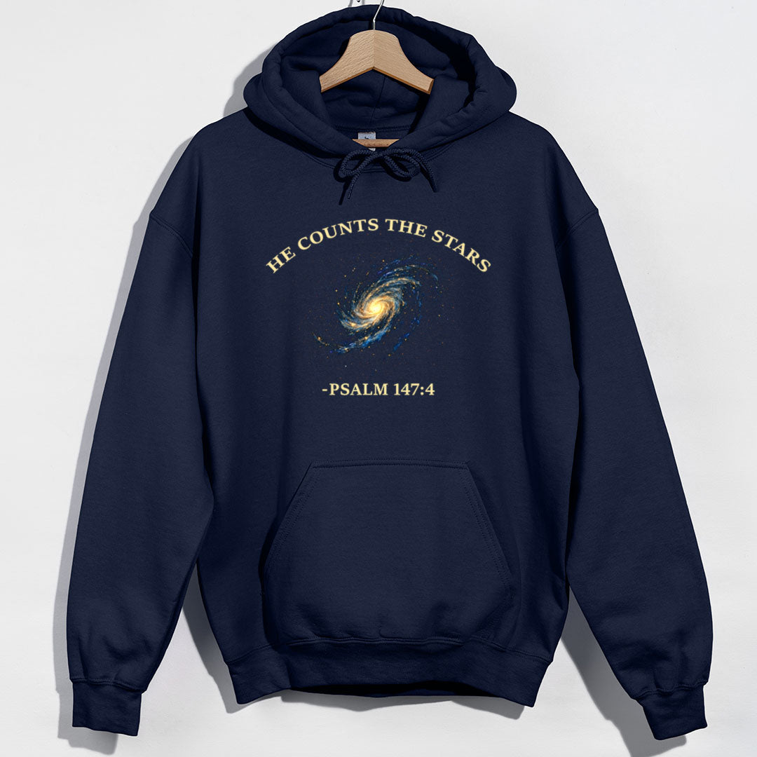 He Counts The Stars Hoodie - Navy Hoodie
