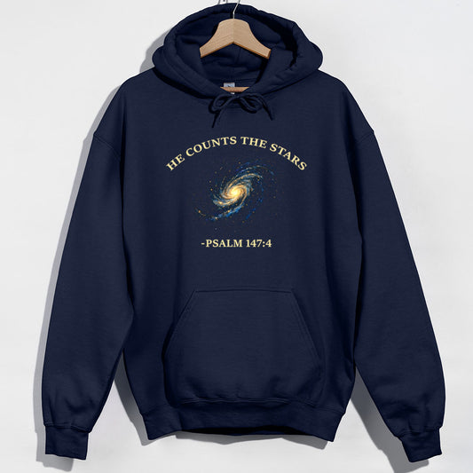 He Counts The Stars Hoodie - Navy Hoodie