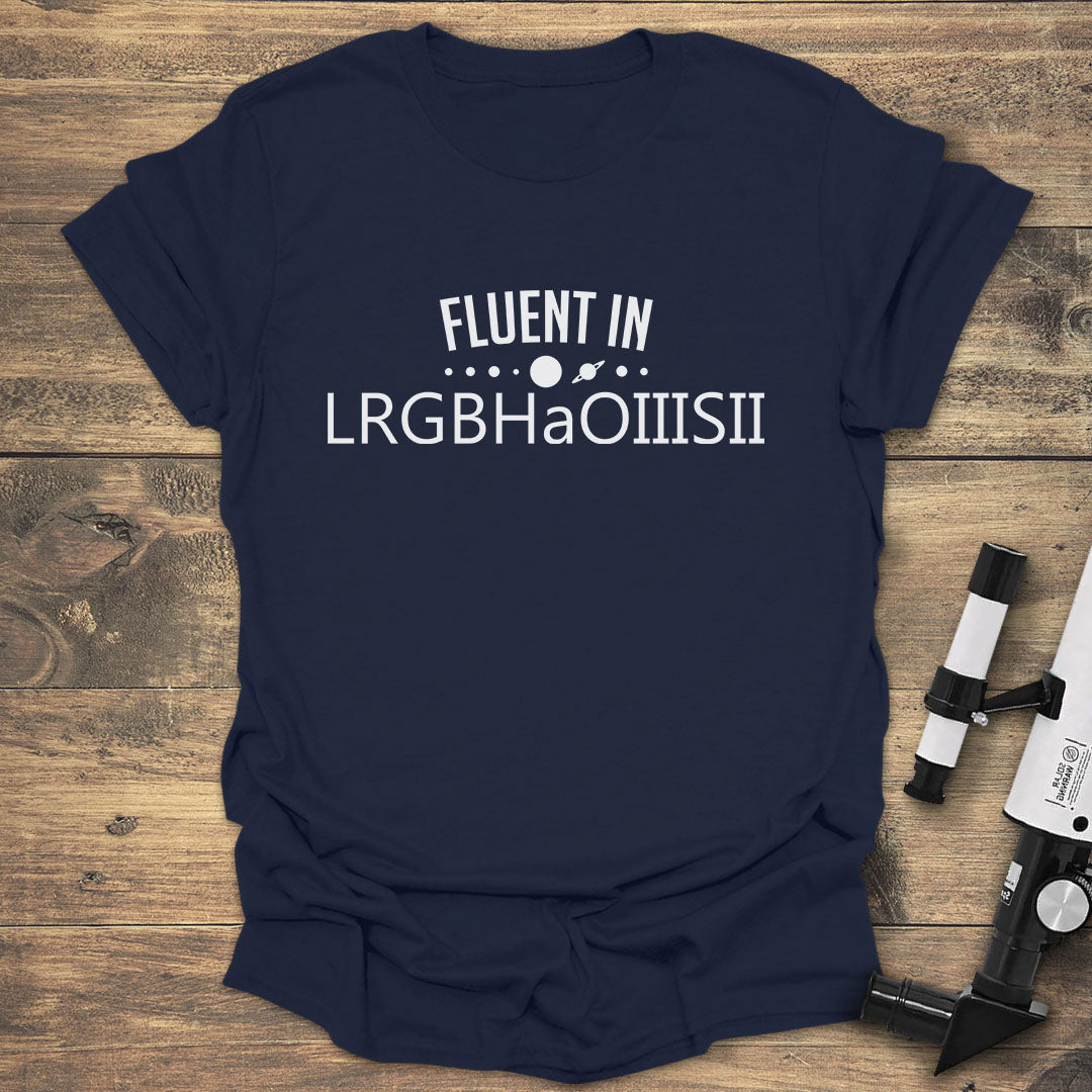 Fluent in LRGBHaOIIISII - Navy T-Shirt
