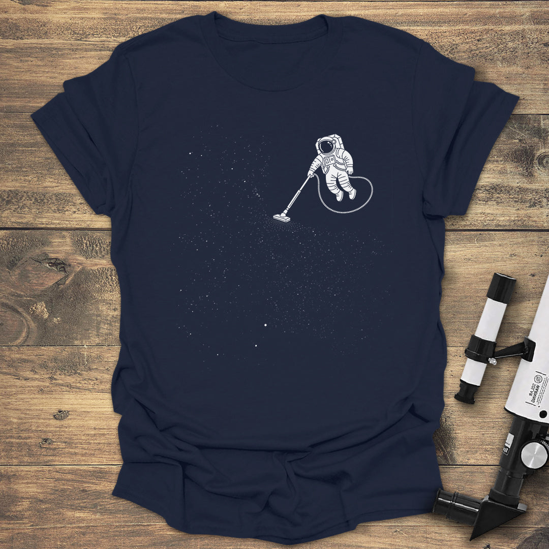 Astronaut Vacuum Space - Navy T-Shirt