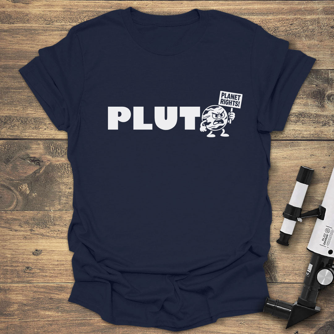 Pluto Planet Rights - Navy T-Shirt