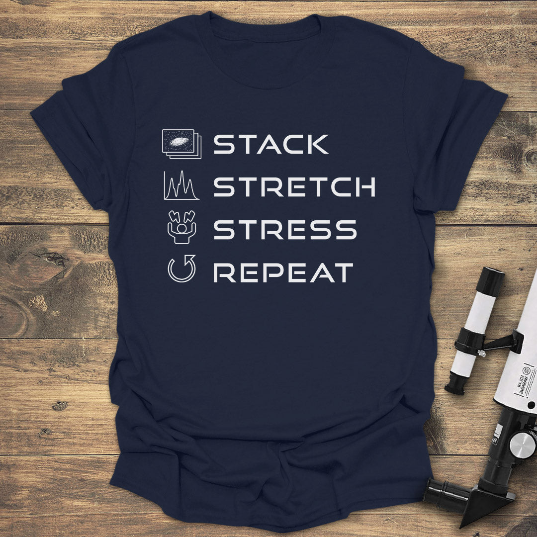 Stack Stretch Stress - Navy T-Shirt