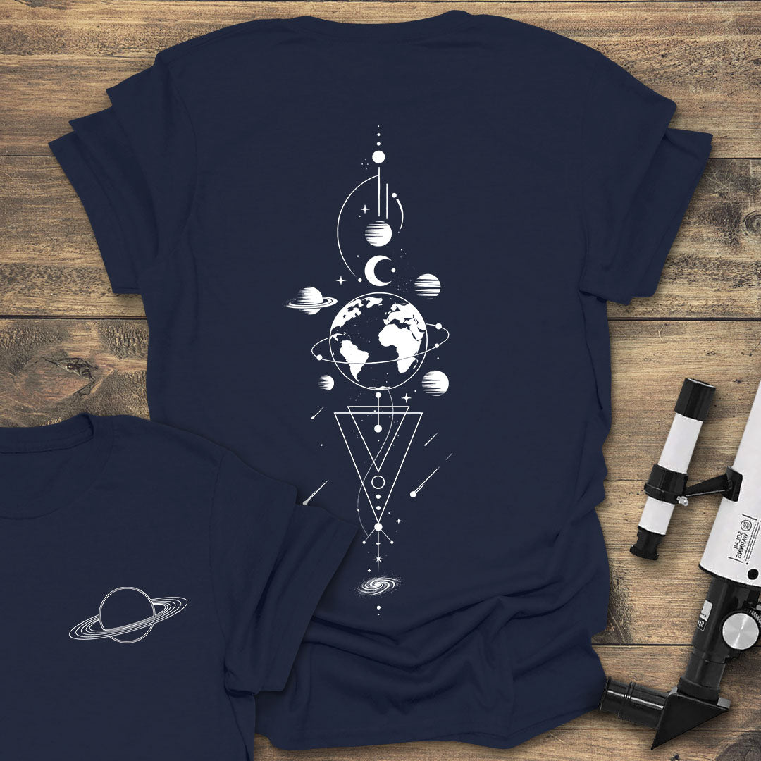 Geometric Earth Back Print