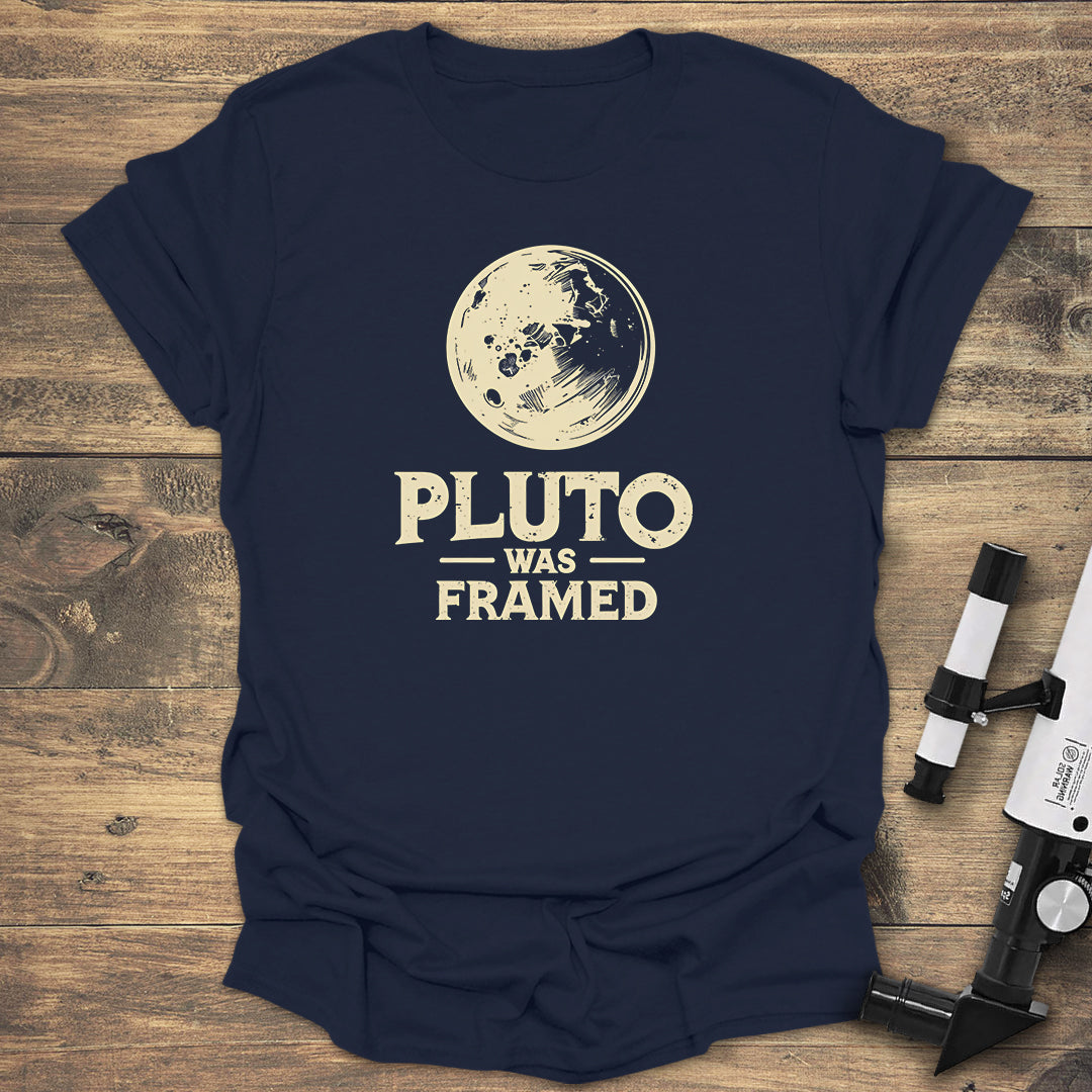 Pluto Was Framed - Navy T-Shirt