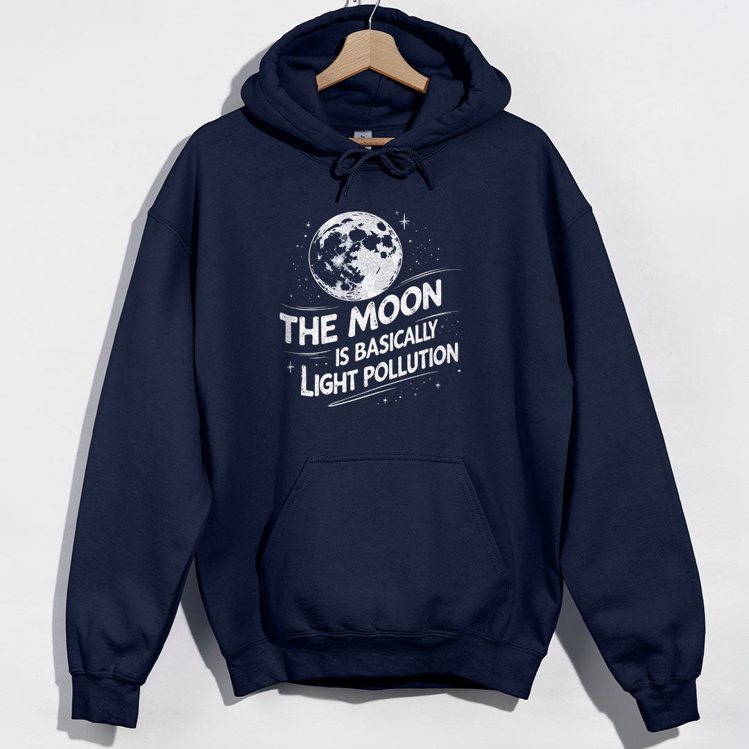 Moon Light Pollution Hoodie - Navy Hoodie