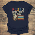 Pluto Never Forget - Navy T-Shirt