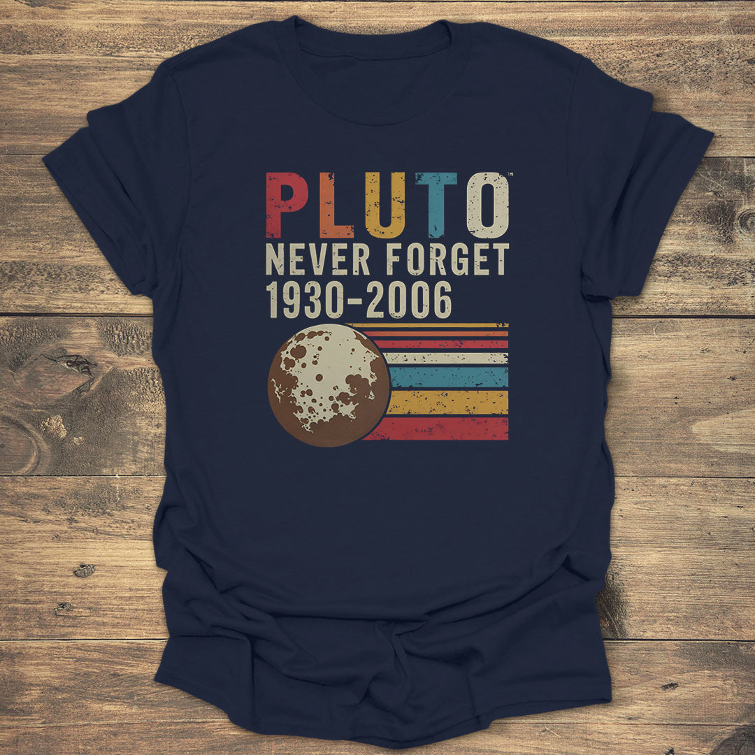 Pluto Never Forget - Navy T-Shirt
