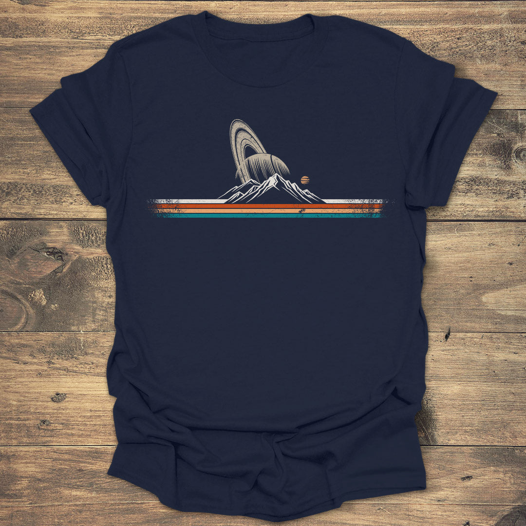 Saturn Mountain - Navy T-Shirt
