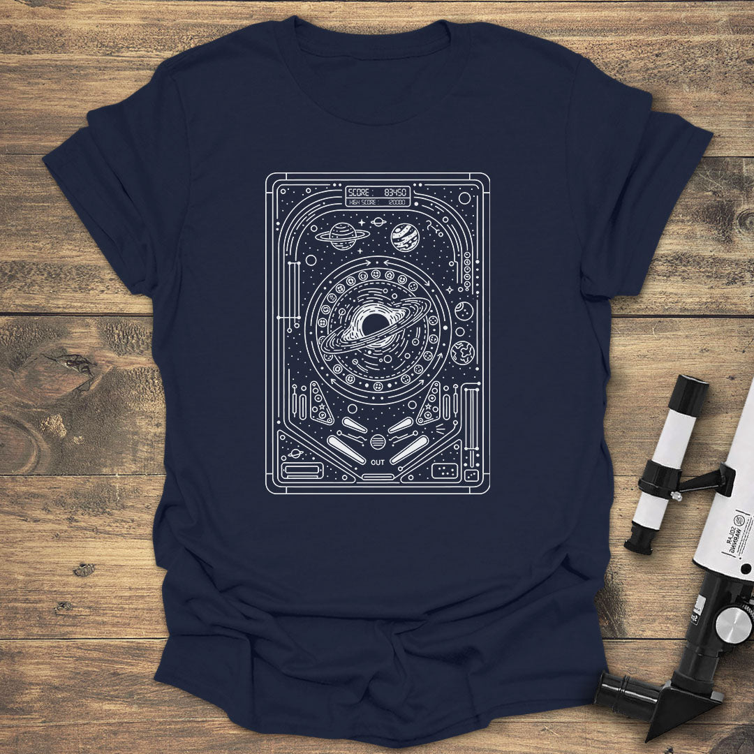 Space Pinball - Navy T-Shirt
