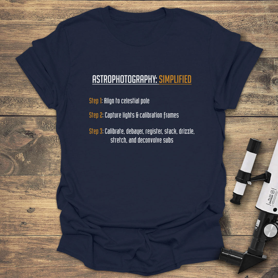 Astrophotography Simplified - Navy T-Shirt