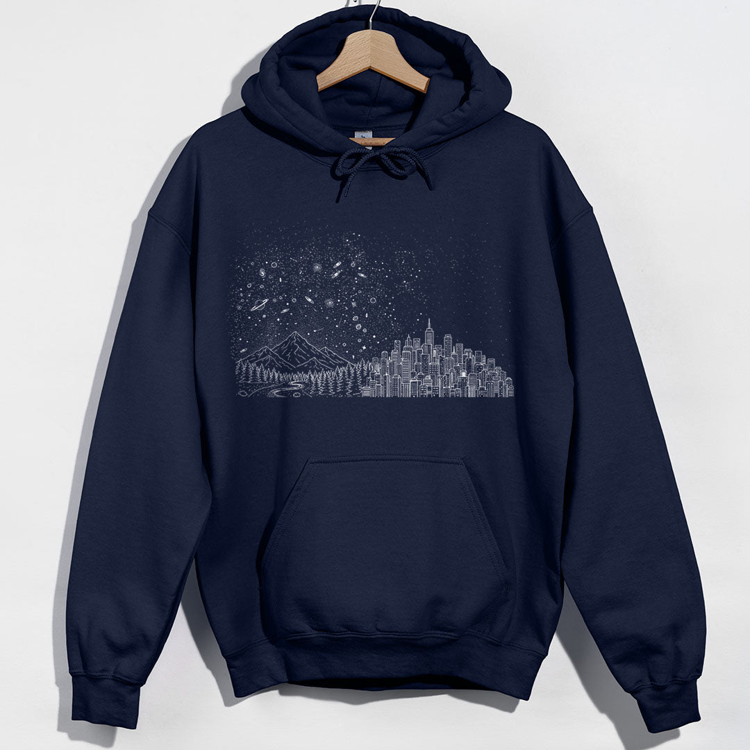 Bortle Scale Line Art Hoodie - Navy Hoodie