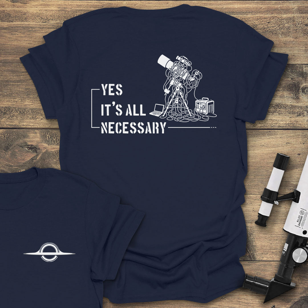 Necessary Telescope Back print - Navy T-Shirt