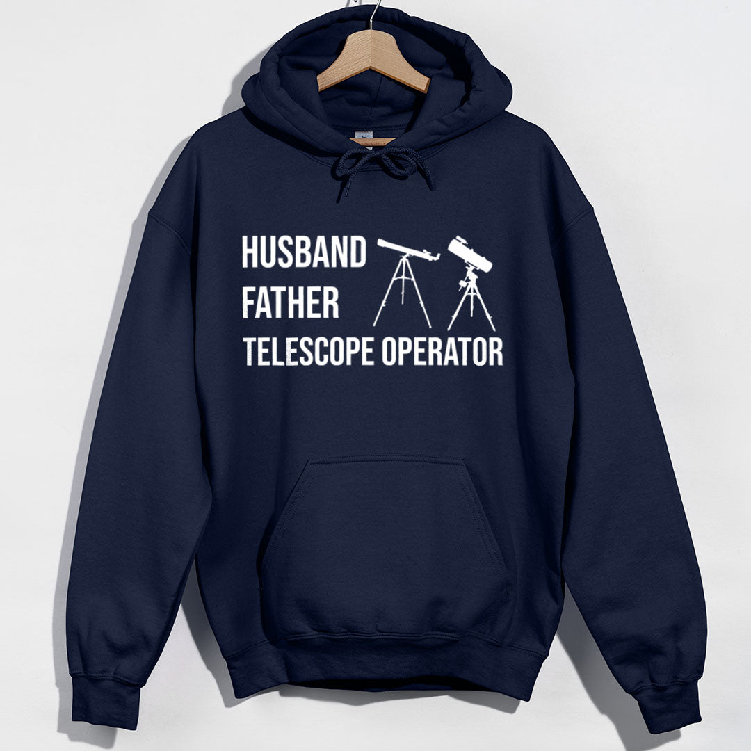 Husband Father Telescope Operator Hoodie - Navy Hoodie