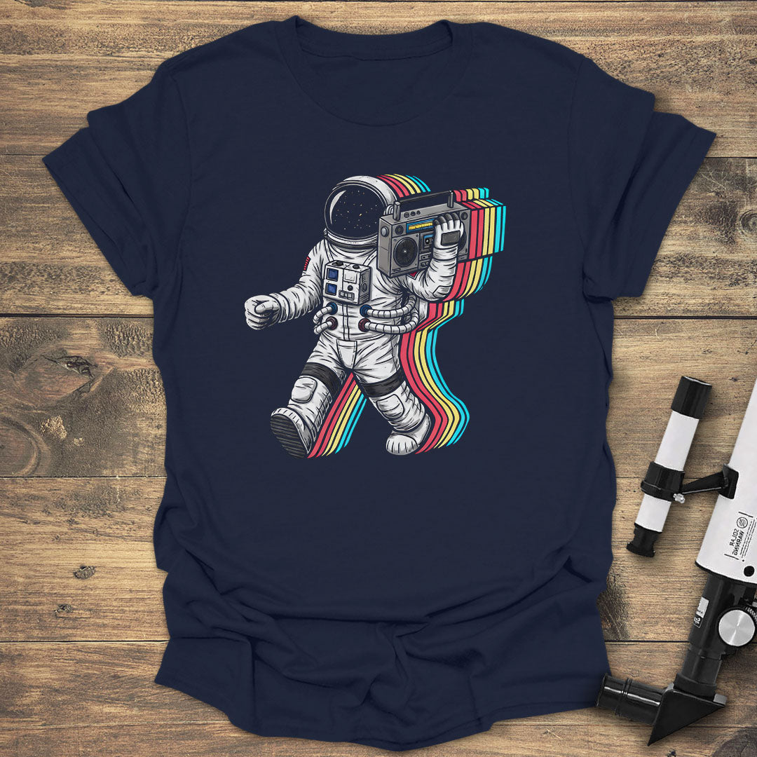 Astronaut Boombox Groove - Navy T-Shirt