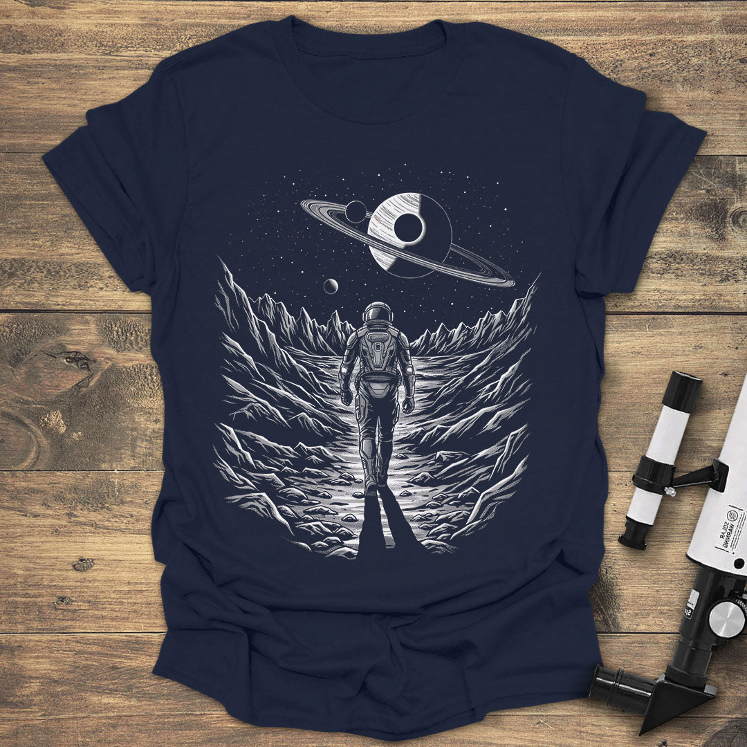 Astronaut on Alien World - Navy T-Shirt