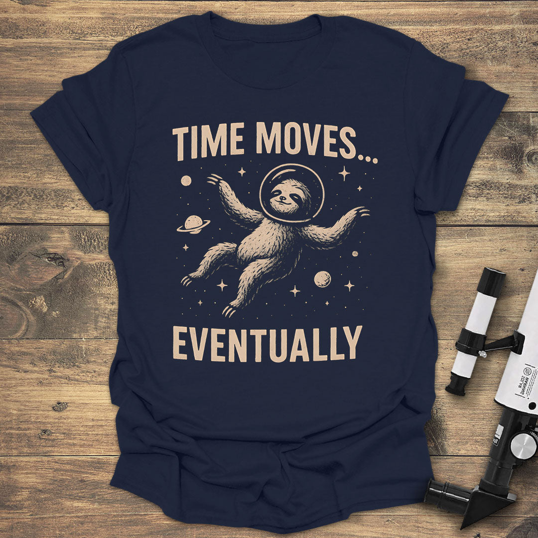 Space Sloth Time Moves - Navy T-Shirt