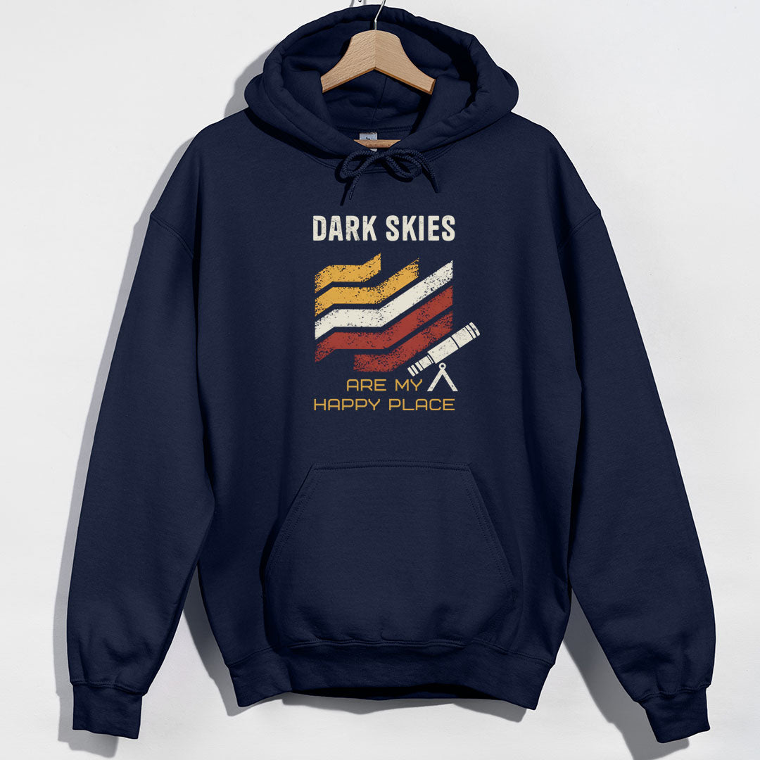 Dark Skies Happy Place Hoodie - Navy Hoodie