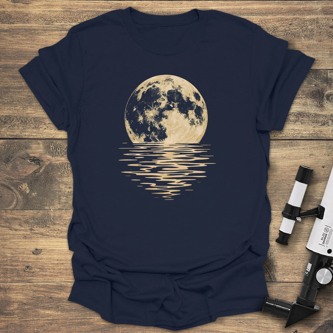 Moon Reflection - Navy T-Shirt