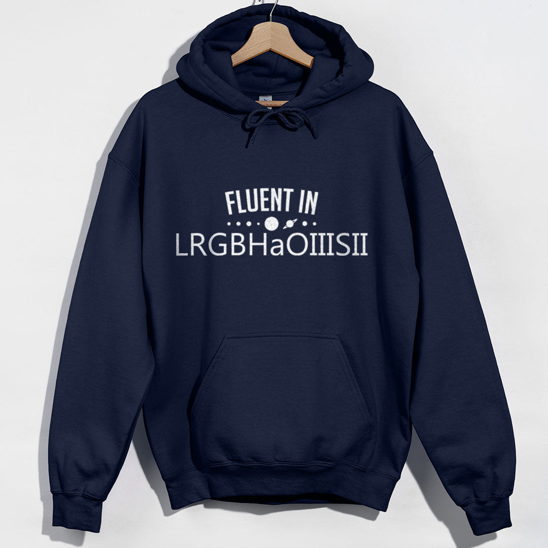 Fluent in LRGBHaOIIISII Hoodie - Navy Hoodie