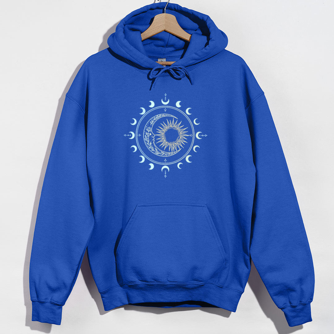 Celestial Sun and Moon Hoodie - Royal Hoodie