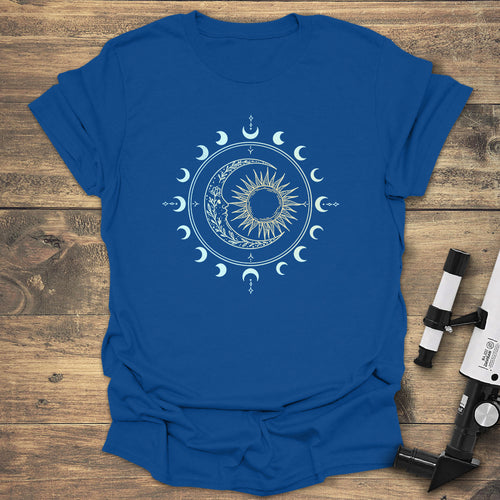 Celestial Sun and Moon - Royal T-Shirt