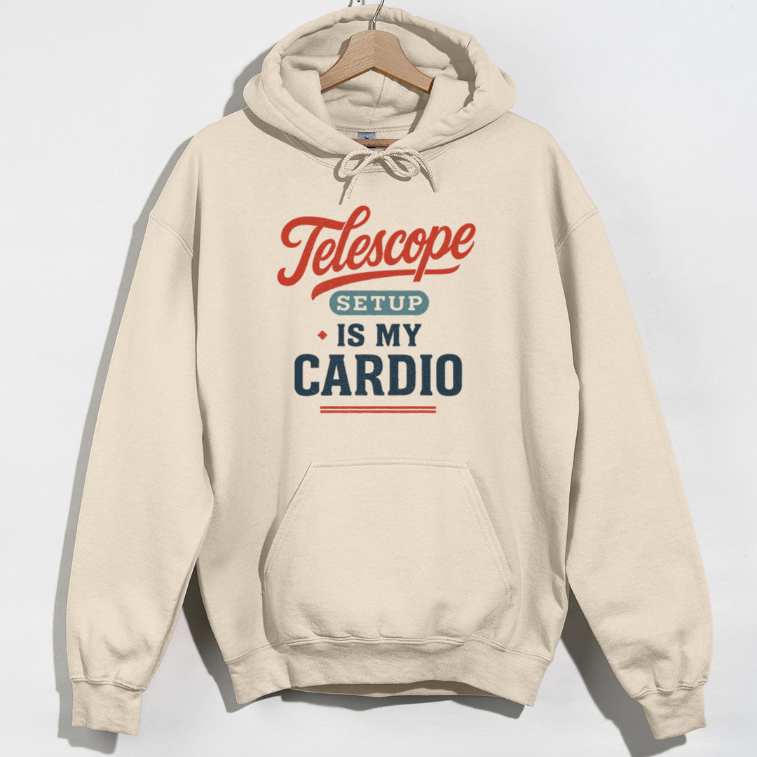 Telescope Setup Cardio Hoodie - Sand Hoodie