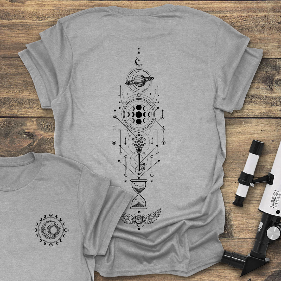Mystic Astronomy Back Print - Sport Grey T-Shirt