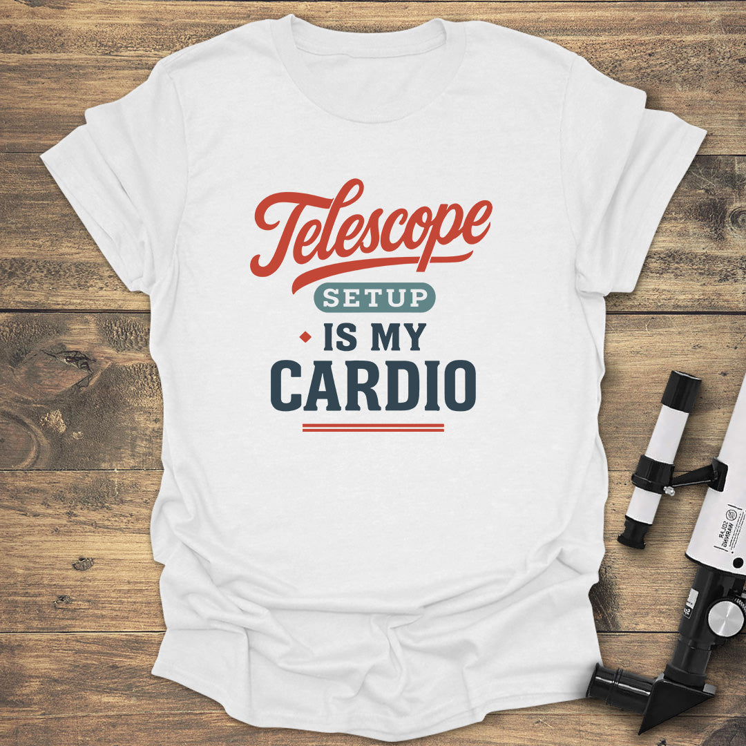 Telescope Setup Cardio - White T-Shirt