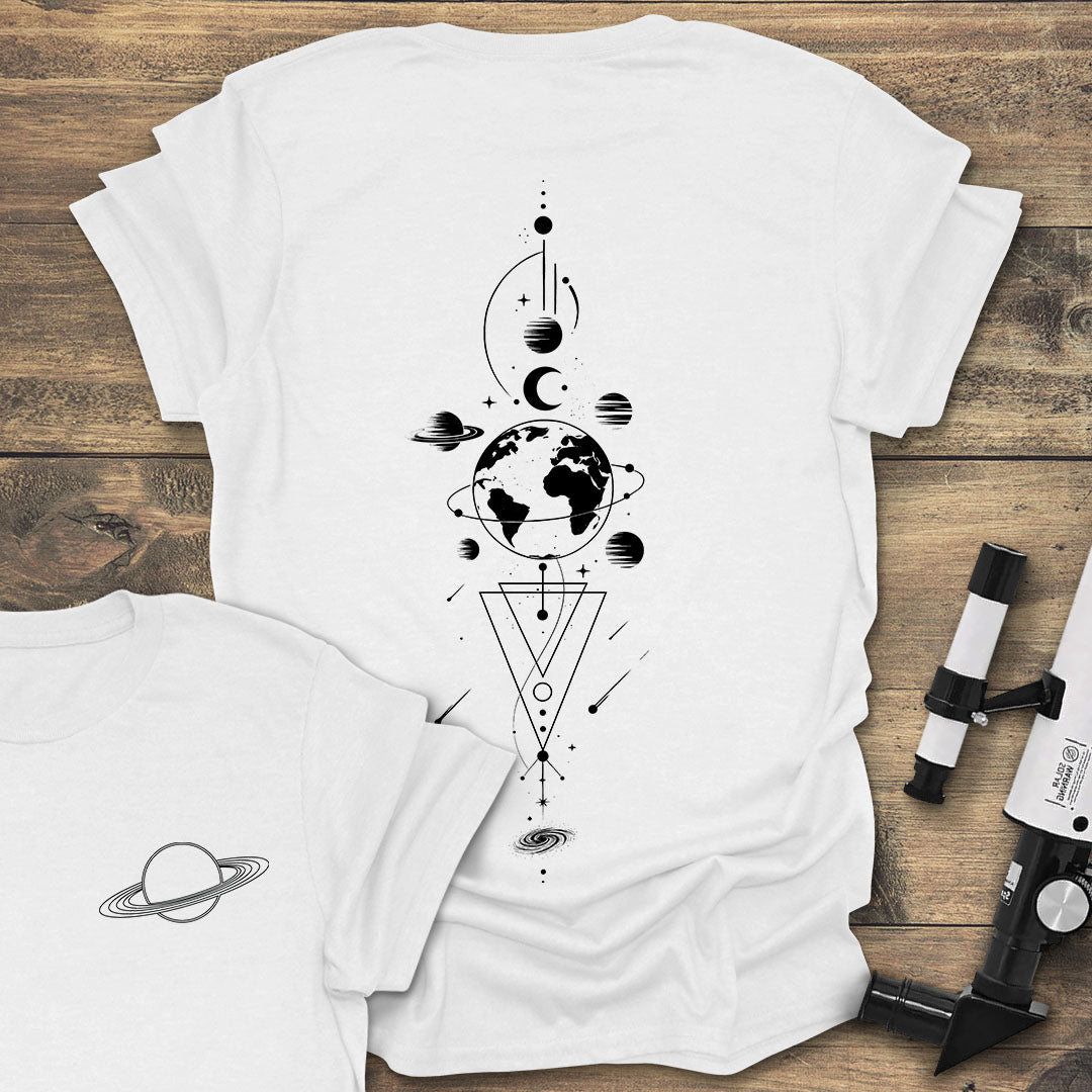 Geometric Earth Back Print