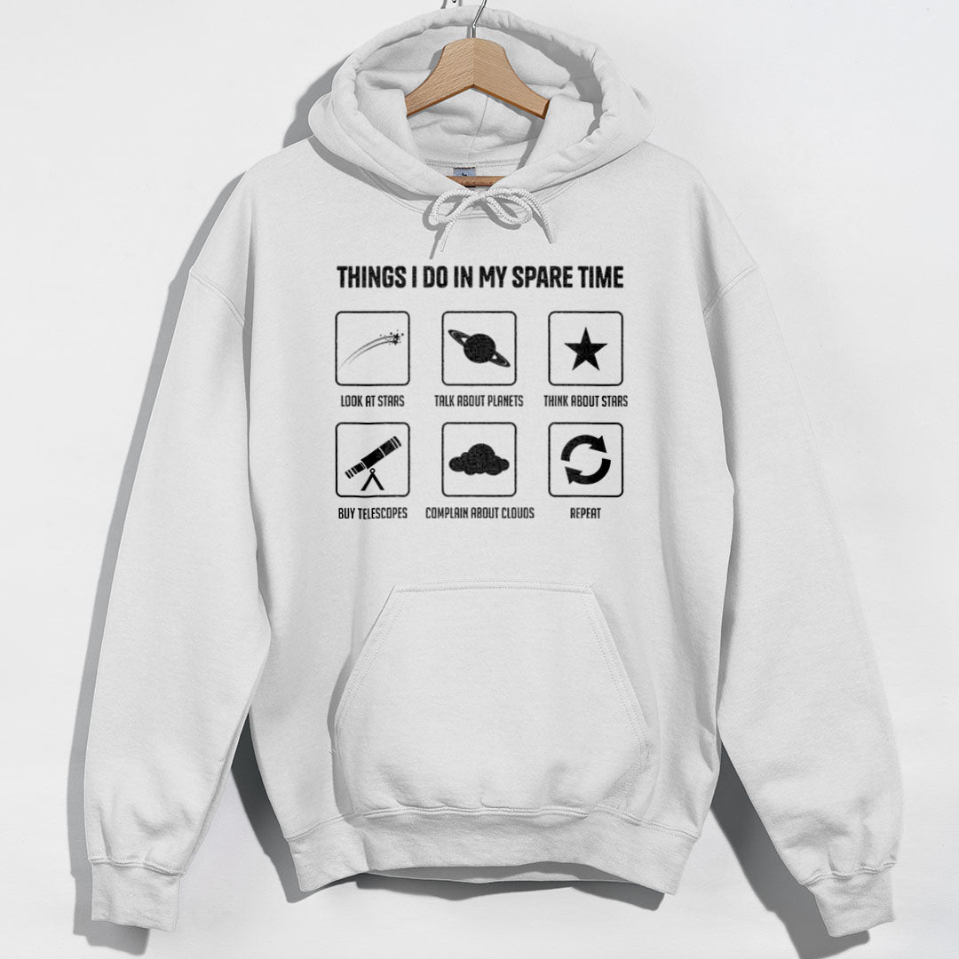 My Spare Time Hoodie - White Hoodie