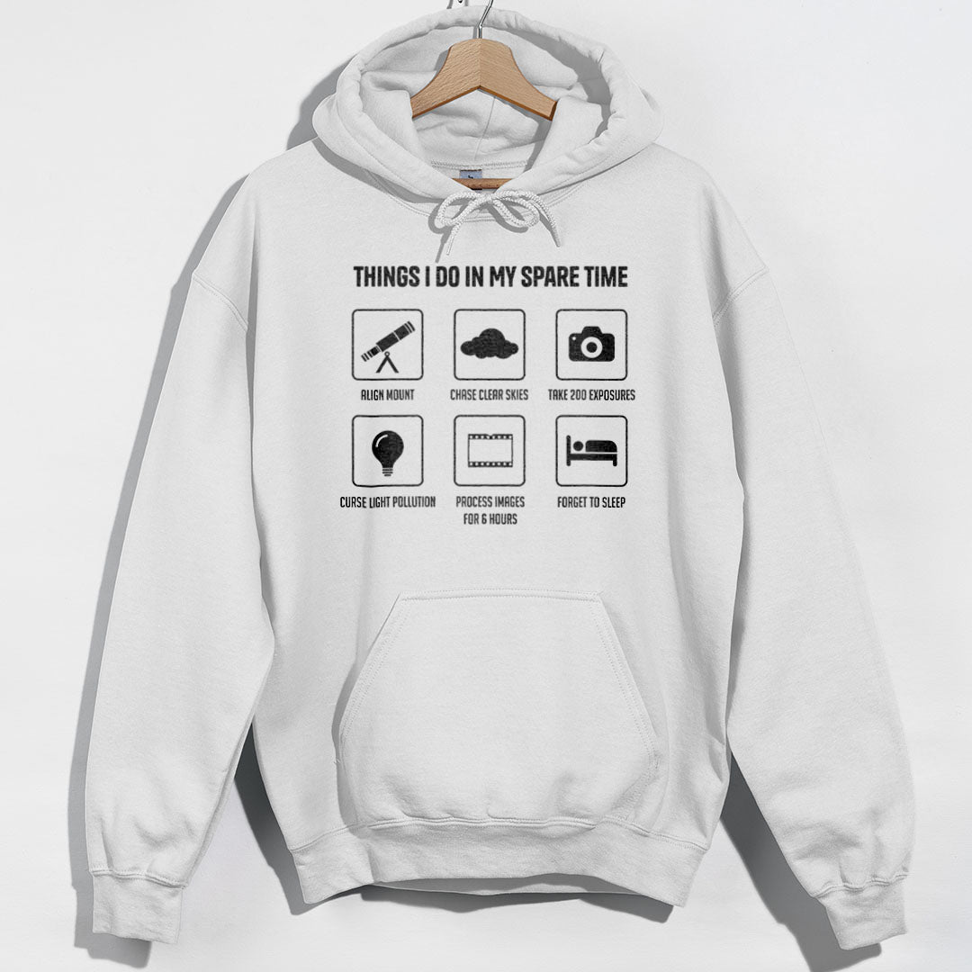 Astrophotography Spare Time Hoodie - White Hoodie