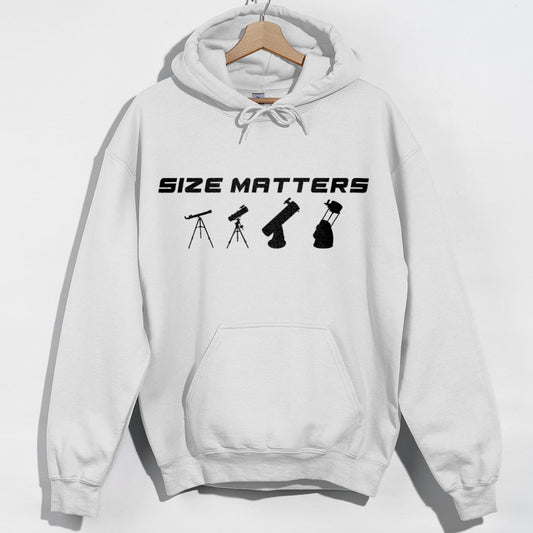 Size Matters Telescope Hoodie - White Hoodie